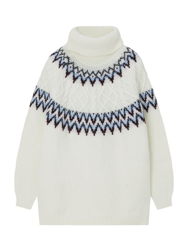 Pull&Bear Pull&Bear Пуловер  светлосиньо / антрацитно черно / бордо / естествено бяло