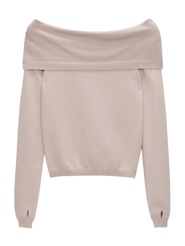 Pull&Bear Pull&Bear Пуловер  таупе сиво