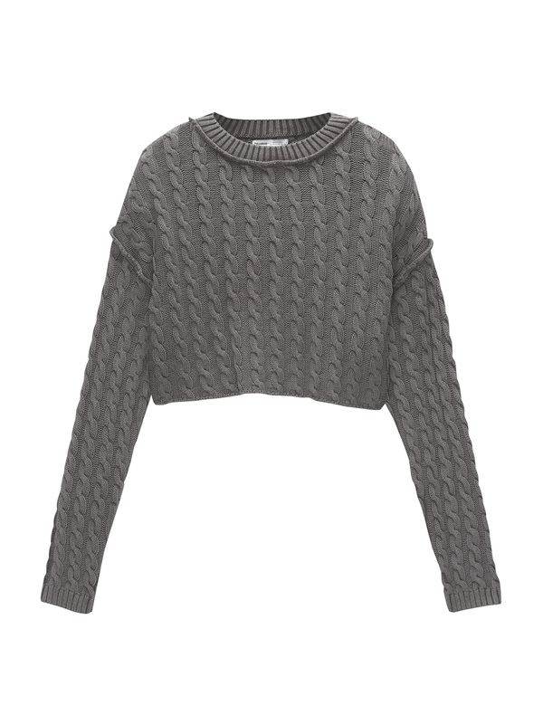 Pull&Bear Pull&Bear Пуловер  тъмносиво