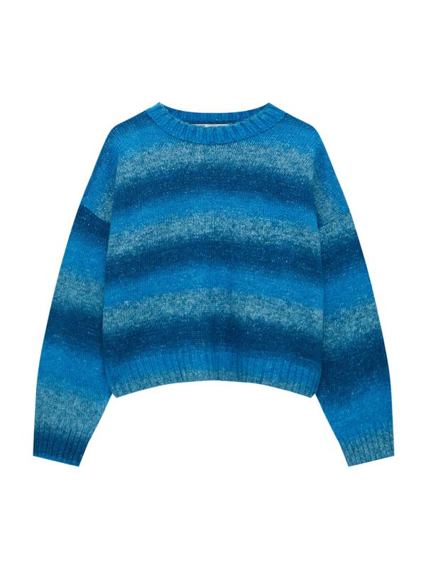 Pull&Bear Pull&Bear Пуловер  тюркоазен / лазурно синьо / петрол