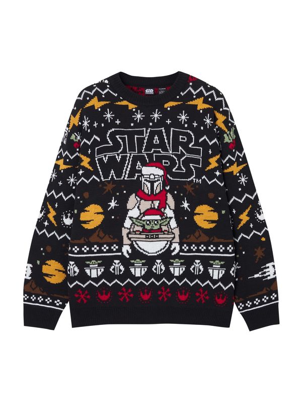 Pull&Bear Pull&Bear Пуловер  жълто / червено / черно / бяло