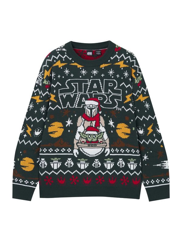 Pull&Bear Pull&Bear Пуловер  жълто / тъмнозелено / червено / бяло