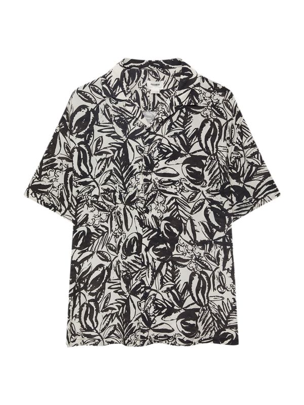 Pull&Bear Pull&Bear Риза  черно / бял памук