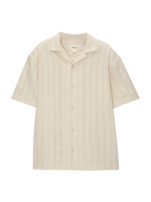 Pull&Bear Pull&Bear Риза  естествено бяло