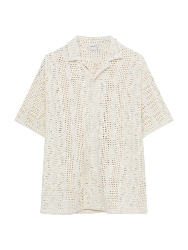 Pull&Bear Pull&Bear Риза  мръсно бяло