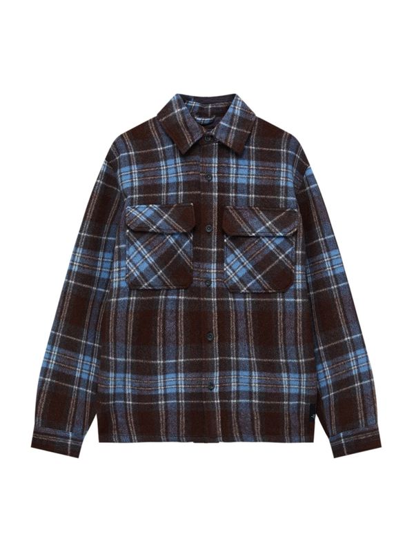 Pull&Bear Pull&Bear Риза  светлосиньо / бургундово червено / бяло