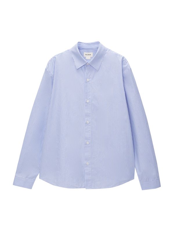 Pull&Bear Pull&Bear Риза  светлосиньо / бяло