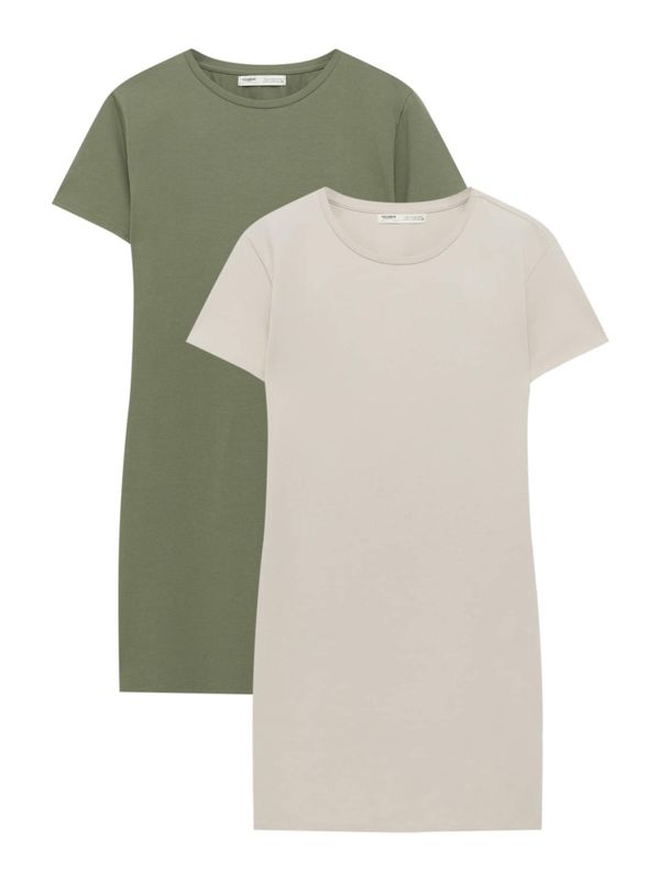 Pull&Bear Pull&Bear Рокля  бежово / каки