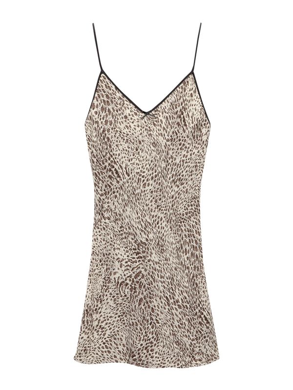 Pull&Bear Pull&Bear Рокля  кафяво / черно / бяло