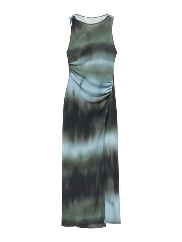 Pull&Bear Pull&Bear Рокля  светлосиньо / каки / маслина