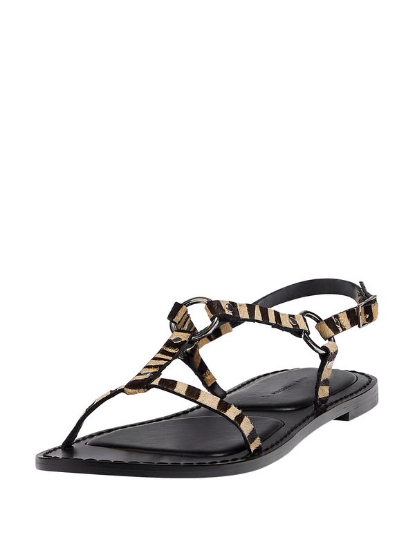 Pull&Bear Pull&Bear Сандали с каишка  бежово / тъмнокафяво