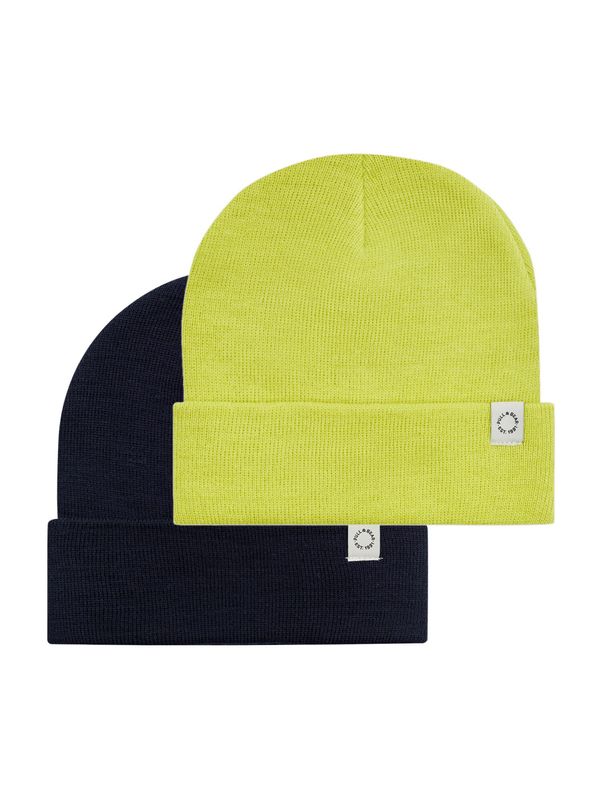 Pull&Bear Pull&Bear Шапка  нейви синьо / тръстиково зелено