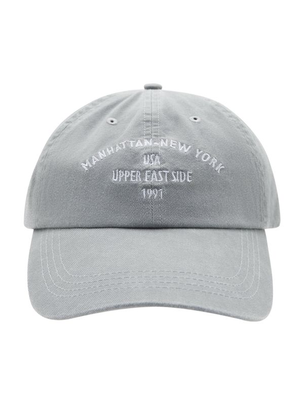 Pull&Bear Pull&Bear Шапка с козирка  сиво / бяло