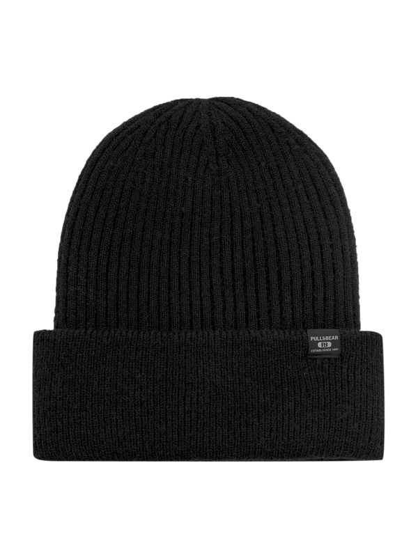 Pull&Bear Pull&Bear Шапка  светлосиво / черно