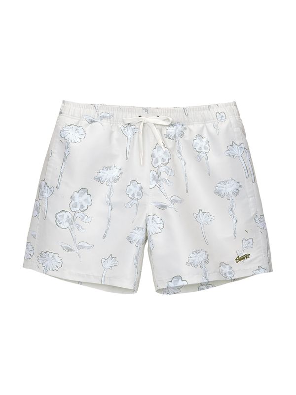 Pull&Bear Pull&Bear Шорти за плуване  сиво / светлосиво / бяло