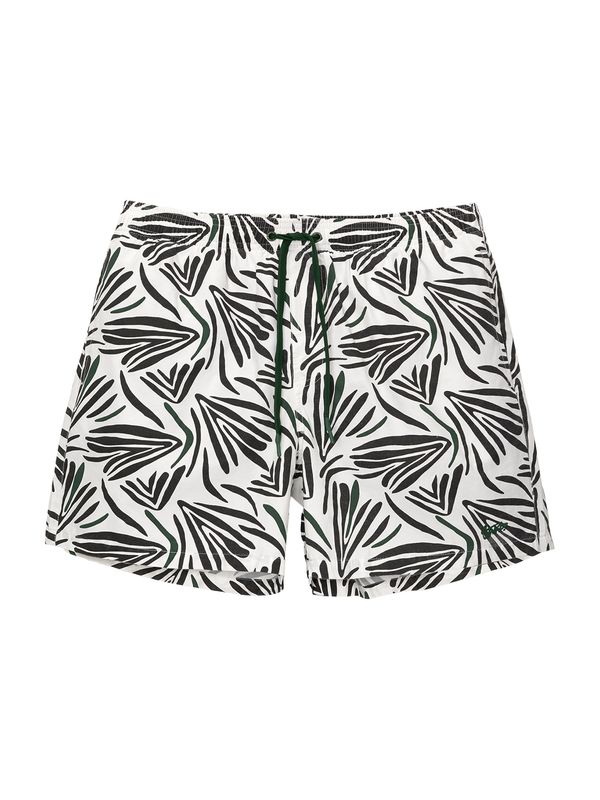 Pull&Bear Pull&Bear Шорти за плуване  тъмнозелено / черно / бяло