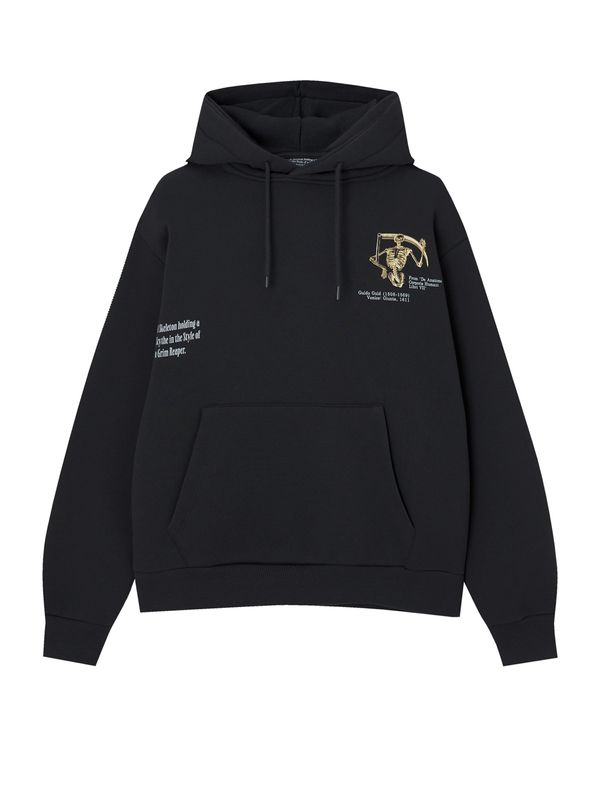 Pull&Bear Pull&Bear Суичър  бежово / черно / бяло