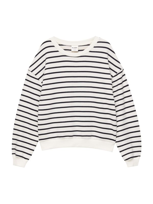 Pull&Bear Pull&Bear Суичър  черно / бяло