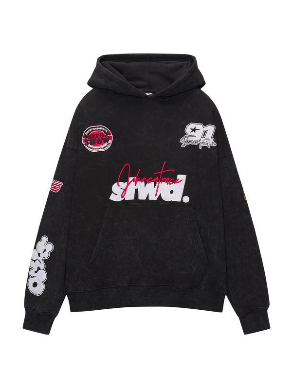 Pull&Bear Pull&Bear Суичър  червено / черно / бяло