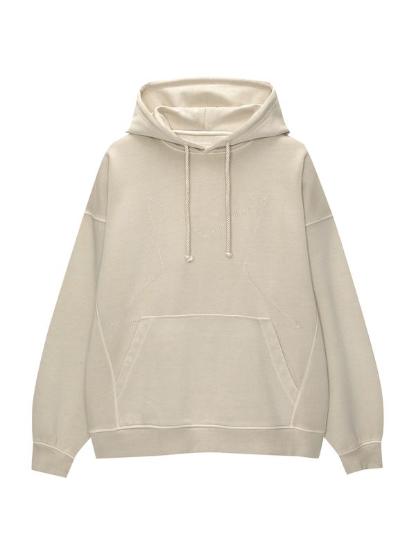 Pull&Bear Pull&Bear Суичър  цвят "пясък" / нощно синьо