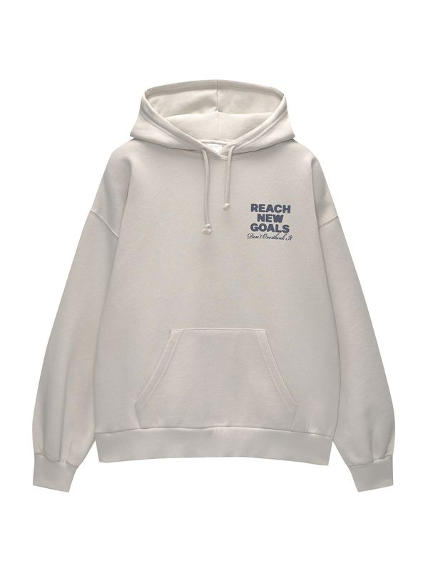 Pull&Bear Pull&Bear Суичър  екрю / черно