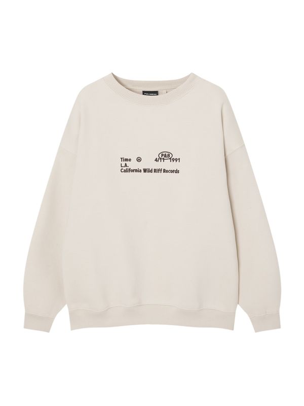 Pull&Bear Pull&Bear Суичър  екрю / шоколад