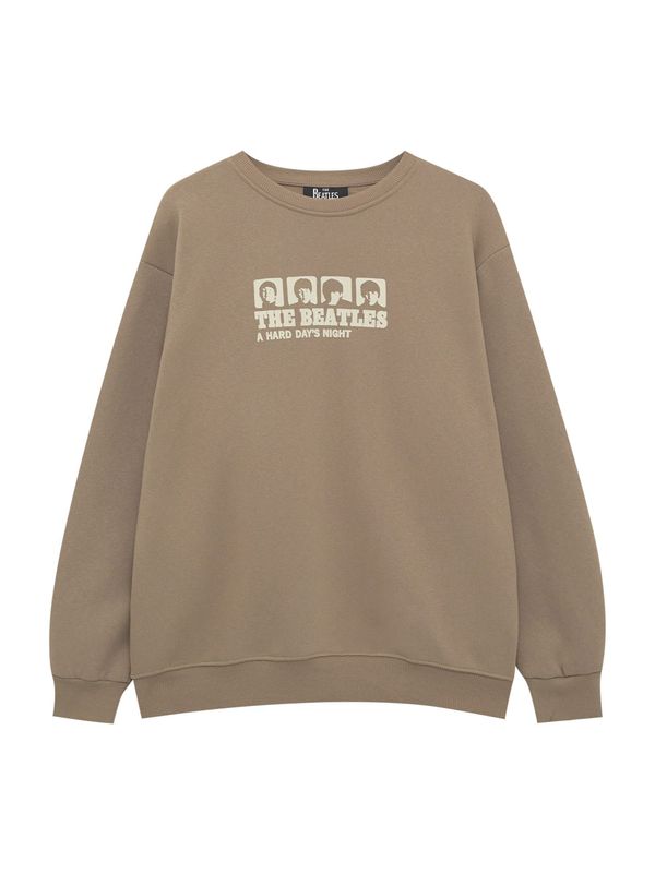 Pull&Bear Pull&Bear Суичър  каки / бяло