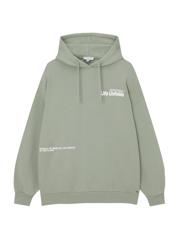 Pull&Bear Pull&Bear Суичър  каки / бяло