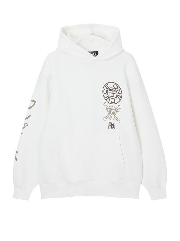 Pull&Bear Pull&Bear Суичър  каки / черно / бяло