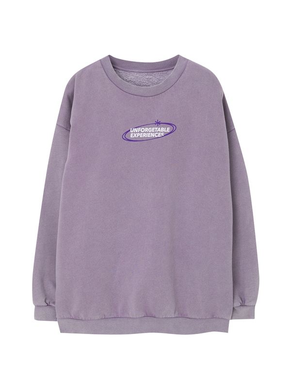 Pull&Bear Pull&Bear Суичър  лилав / тъмнолилаво / бяло