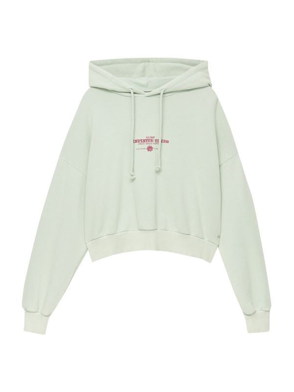 Pull&Bear Pull&Bear Суичър  мента / червено-виолетово