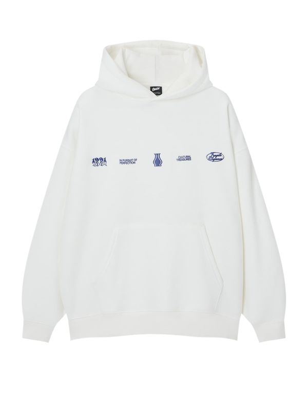 Pull&Bear Pull&Bear Суичър  морскосиньо / бяло