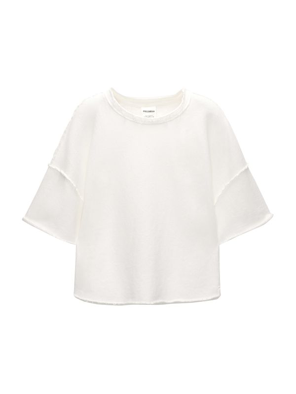 Pull&Bear Pull&Bear Суичър  мръсно бяло