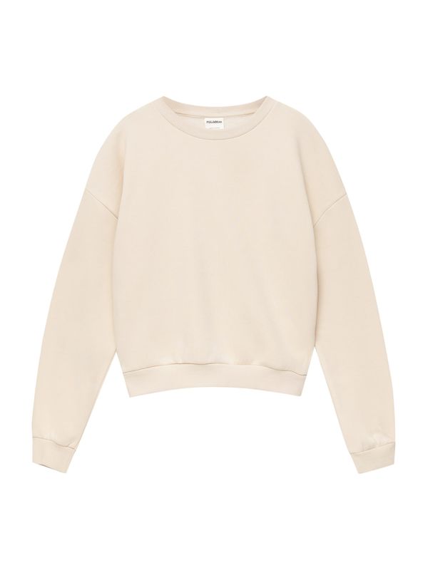 Pull&Bear Pull&Bear Суичър  мръсно бяло