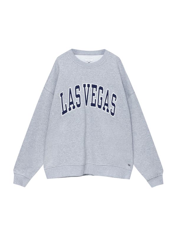 Pull&Bear Pull&Bear Суичър  нейви синьо / сиво / бяло