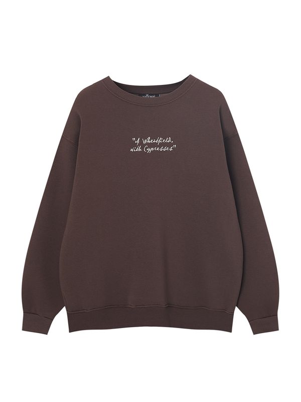 Pull&Bear Pull&Bear Суичър  опал / шоколад / пуебло оранжево-кафяво / бяло