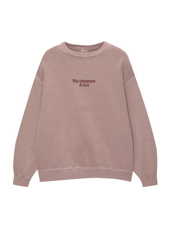 Pull&Bear Pull&Bear Суичър  розово / тъмнорозово / бяло