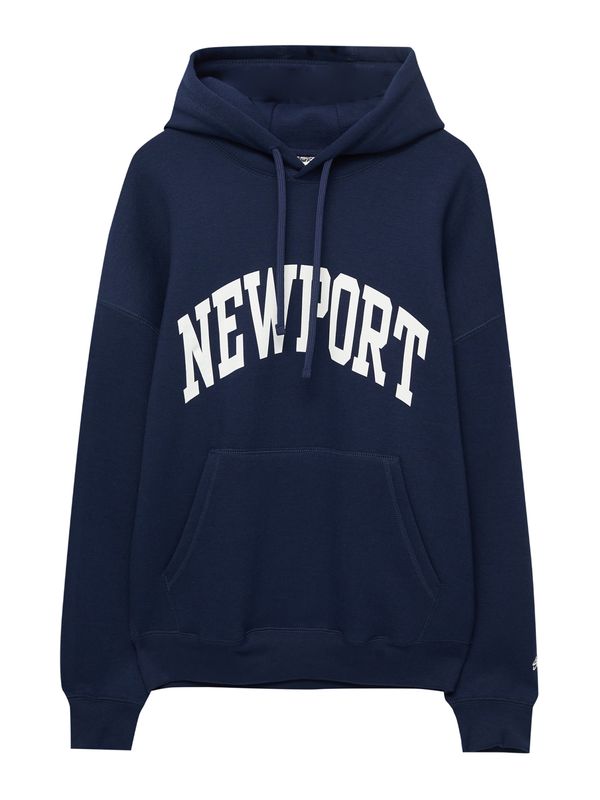 Pull&Bear Pull&Bear Суичър  синьо / бяло