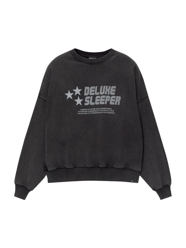 Pull&Bear Pull&Bear Суичър  сиво / антрацитно черно