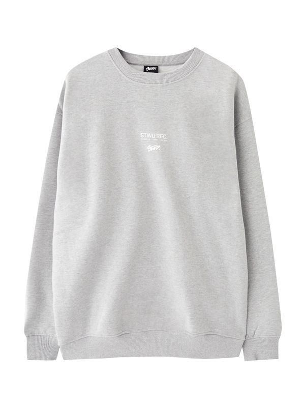 Pull&Bear Pull&Bear Суичър  сиво / бяло