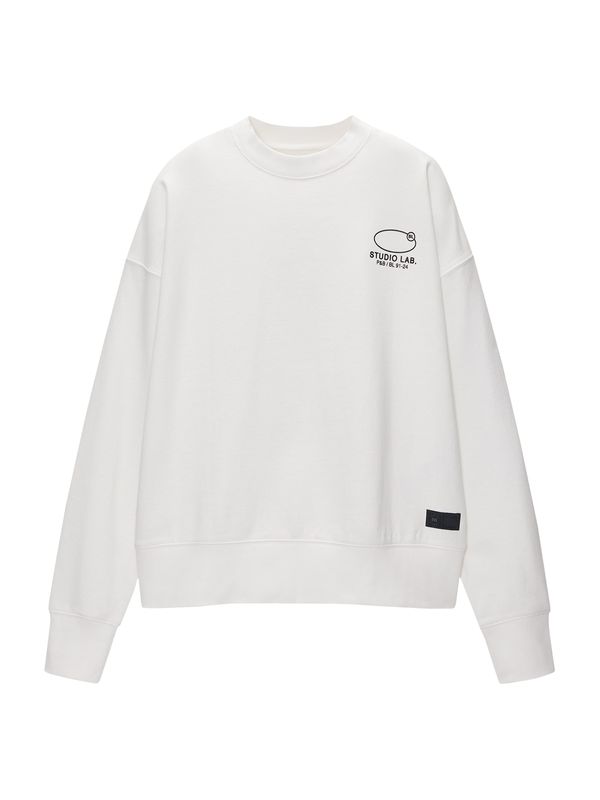 Pull&Bear Pull&Bear Суичър  сиво / черно / бяло