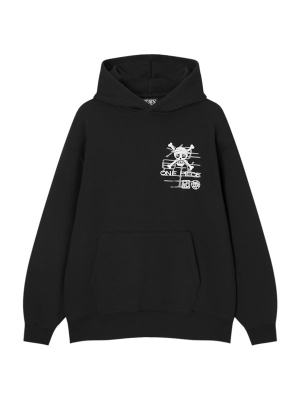 Pull&Bear Pull&Bear Суичър  сиво / черно / бяло