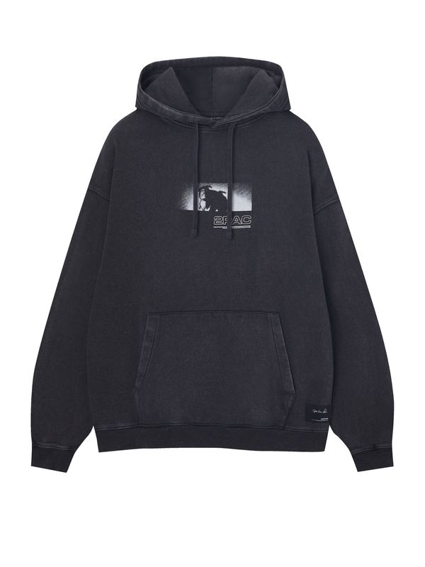 Pull&Bear Pull&Bear Суичър  светлосиво / тъмносиво / черно / мръсно бяло