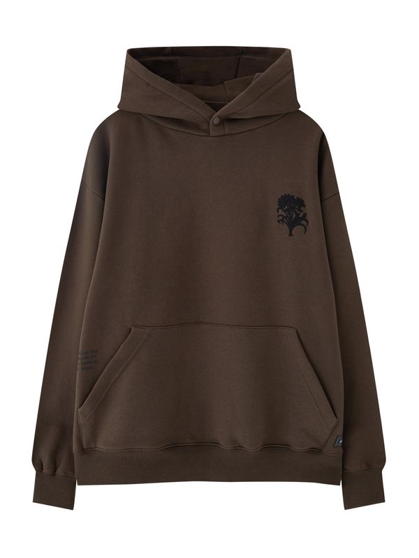 Pull&Bear Pull&Bear Суичър  тъмнокафяво / черно