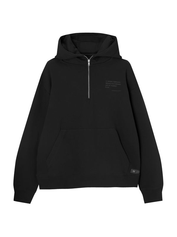 Pull&Bear Pull&Bear Суичър  тъмносиво / черно