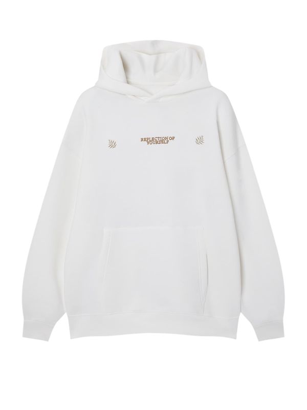 Pull&Bear Pull&Bear Суичър  златистожълто / бяло