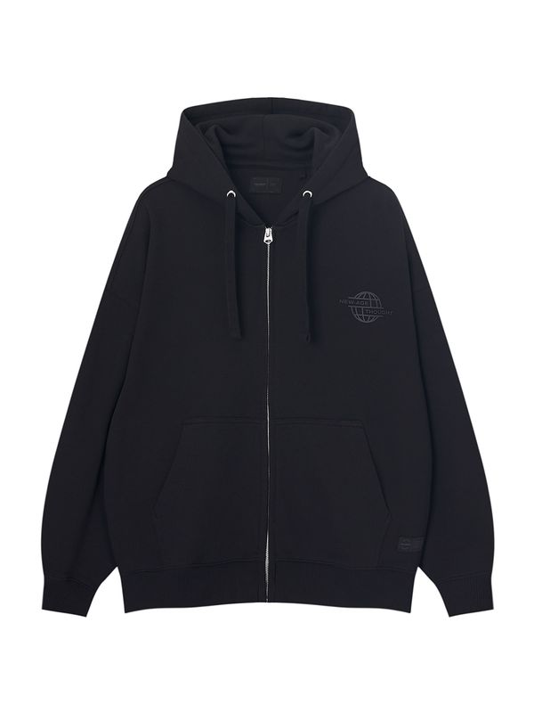 Pull&Bear Pull&Bear Суичъри с качулка  тъмносиво / черно