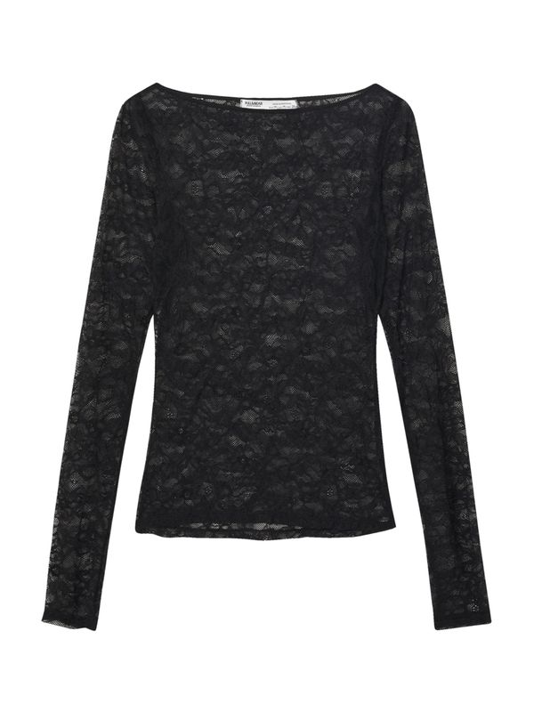 Pull&Bear Pull&Bear Тениска  черно