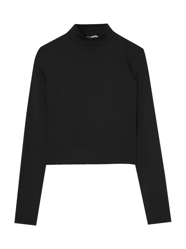 Pull&Bear Pull&Bear Тениска  черно