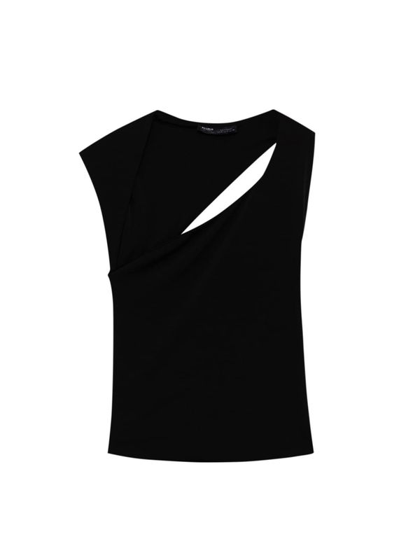 Pull&Bear Pull&Bear Тениска  черно